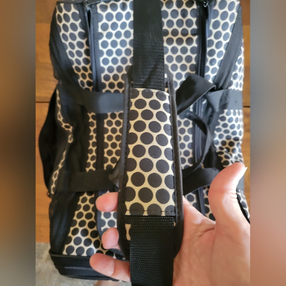 Deluxe Puppy, Small Dog (or cat) canvas carrier, black and cream - Picture 2 of 14